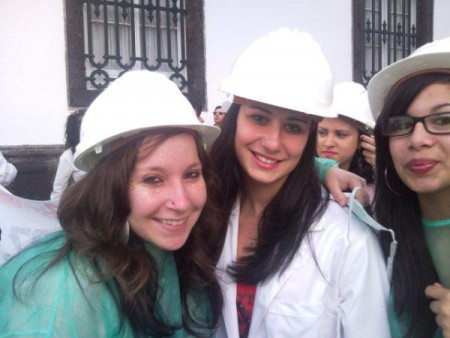 Da esquerda para a direita, Vanessa, Sara e Josefa, atrás Nélia.